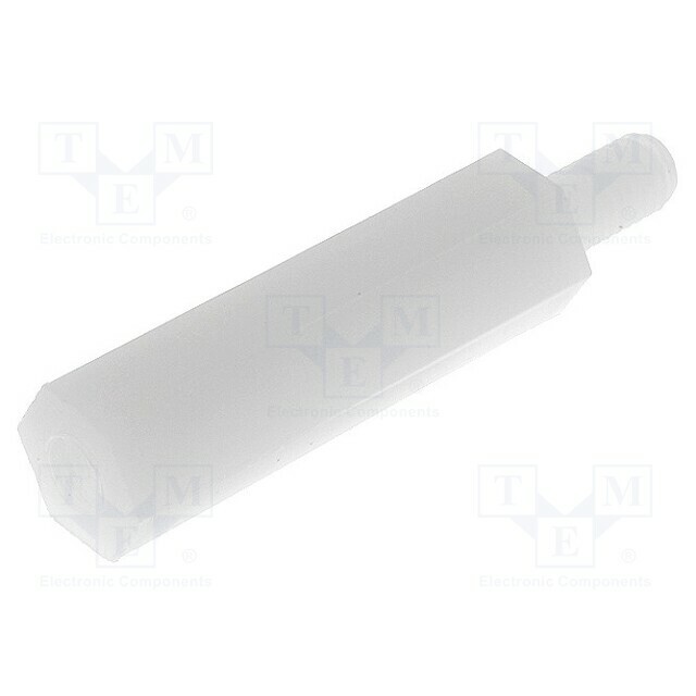 FIX&FASTEN Screwed spacer sleeve; hexagonal; polyamide
