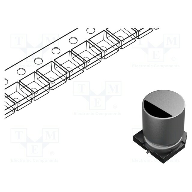 CHANG Capacitor: electrolytic; SMD; 100uF; 50VDC