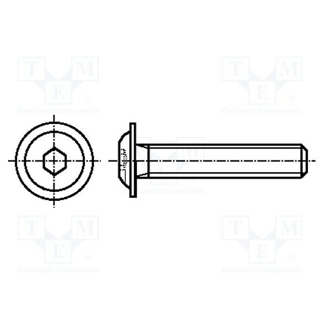 BOSSARD Screw; M4; M4x6; 0.7