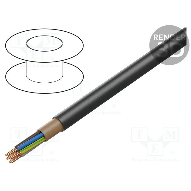 HELU Wire; NYY; 5G1.5mm2; round