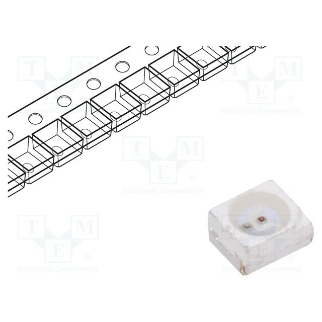 OPTOSUPPLY LED; red; SMD; PLCC2; 68÷100mcd