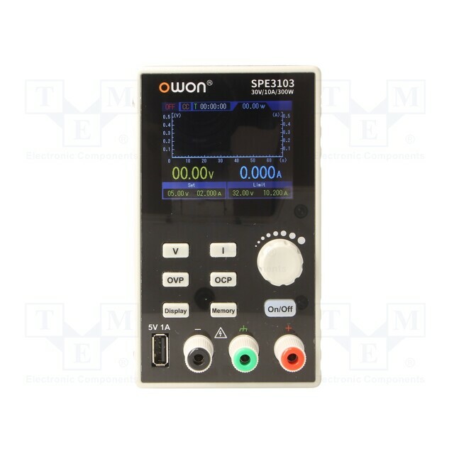 OWON Laboratory power supply: programmable; 0÷30VDC