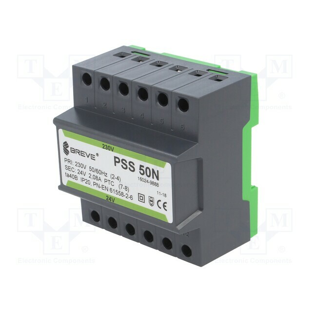 BREVE TUFVASSONS Transformer: mains; 50VA; 230VAC