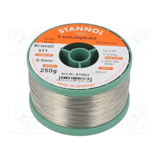 STANNOL Tin; lead free; Sn96,5Ag3Cu0