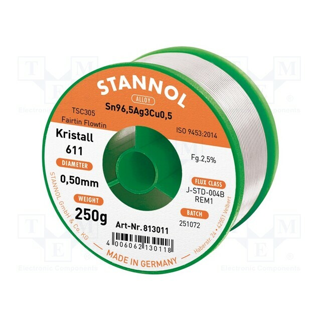 STANNOL Tin; lead free; Sn96,5Ag3Cu0