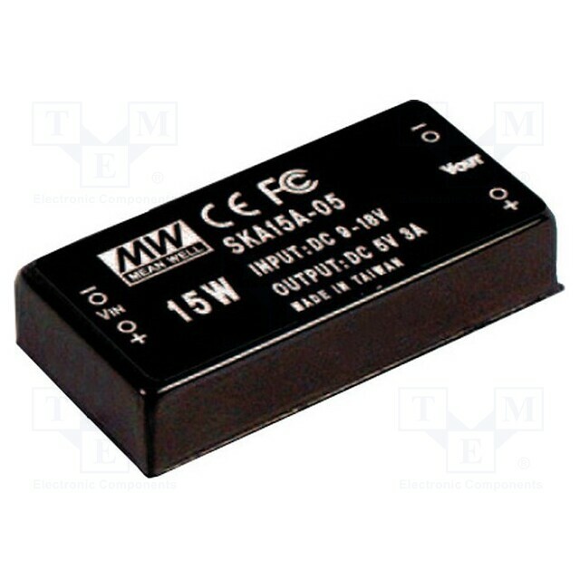 MEAN WELL Converter: DC/DC; 15W; Uin: