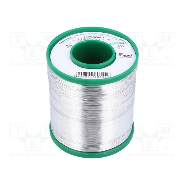 CYNEL Tin; lead free; Sn99,3Cu0