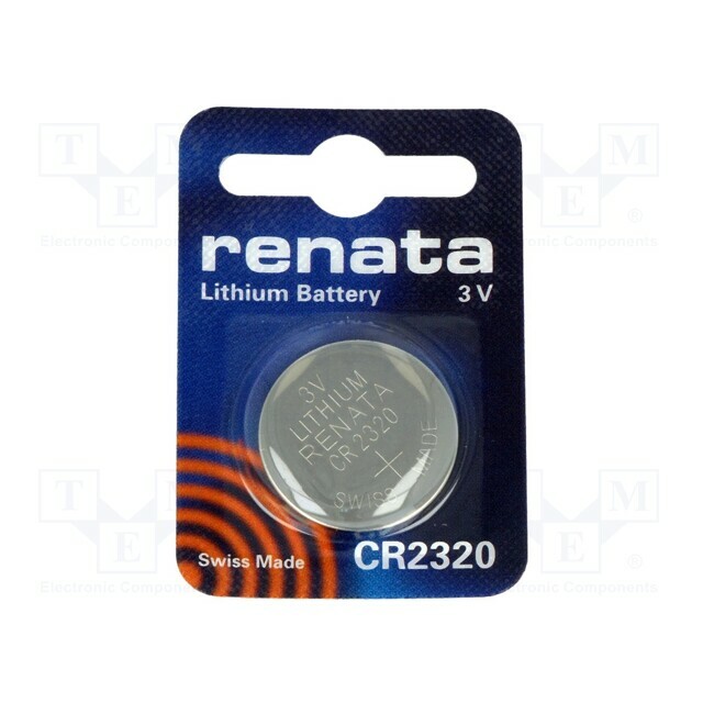 RENATA Battery: lithium; coin; CR2320; 3V