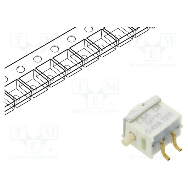 C&K Switch: push-button; Pos: 2; SPST-NO