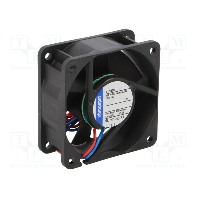 EBM-PAPST Fan: DC; 60x60x25mm; axial; 12VDC