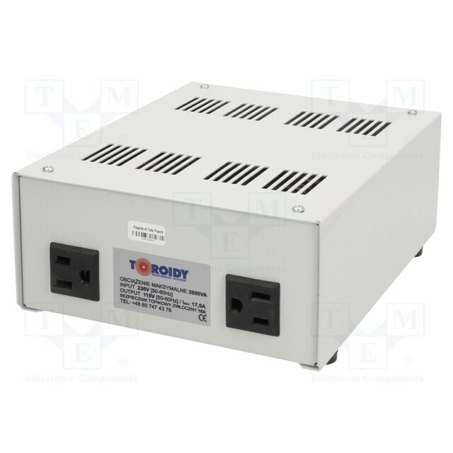TOROIDY Autotransformer: fixed; 230VAC; Power: 2000VA