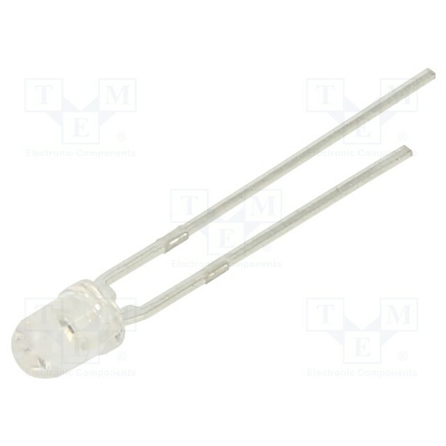 EVERLIGHT LED; red; 3mm; 400÷800mcd; 40°