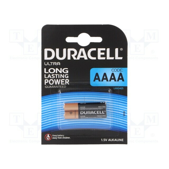 DURACELL Battery: alkaline; AAAA; 1.5V