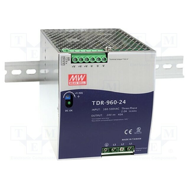 Impulsu barošanas bloks 24V 40A PFC