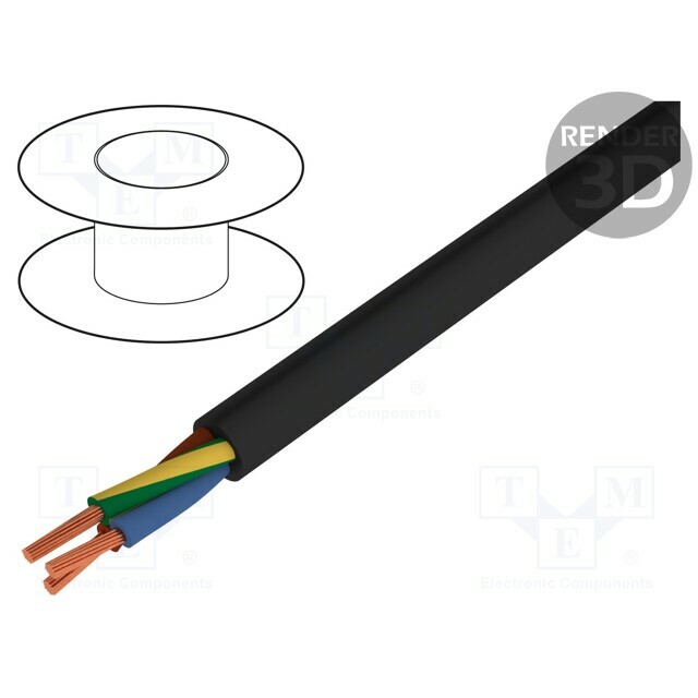 LAPP Wire; H05RR-F,OW; 2x1.5mm2