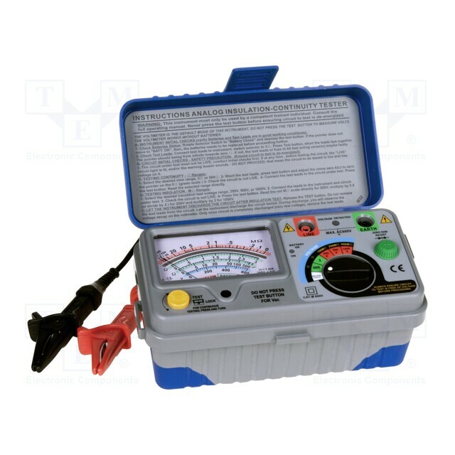 PEAKTECH Meter: insulation resistance; analogue; VAC: