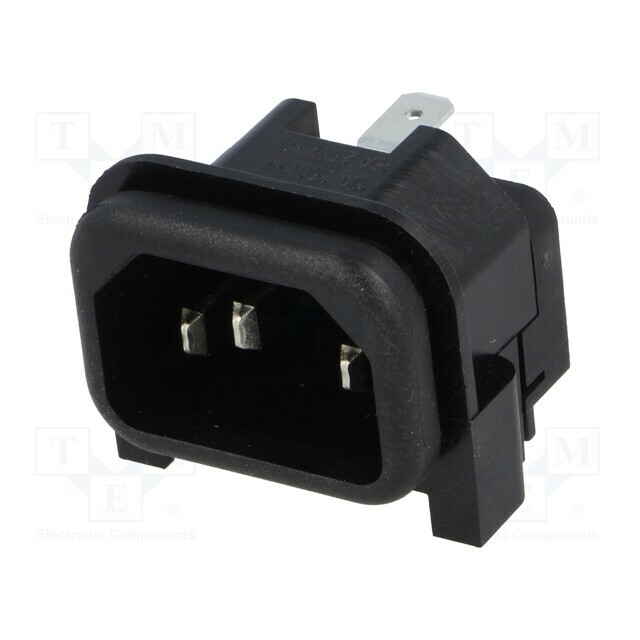 SCHURTER Connector: AC supply; socket; male