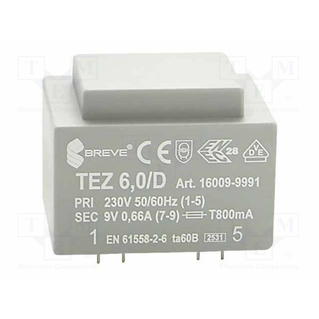 BREVE TUFVASSONS Transformer: encapsulated; 6VA; 230VAC