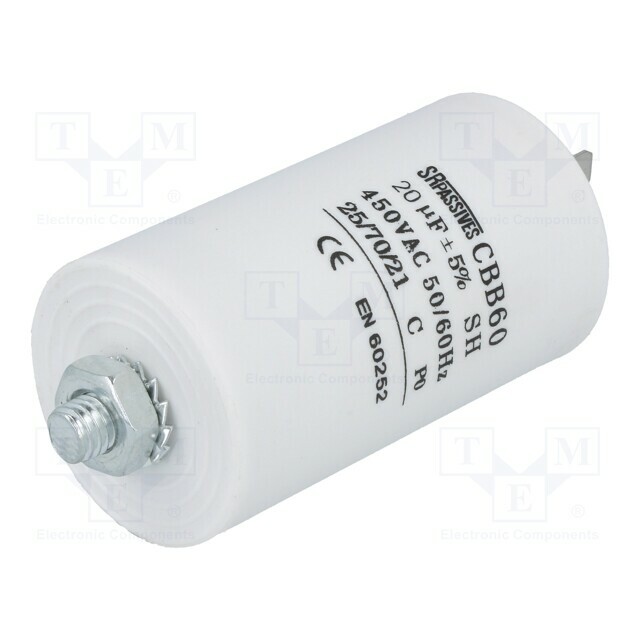 SR PASSIVES Capacitor: polypropylene; motors, run