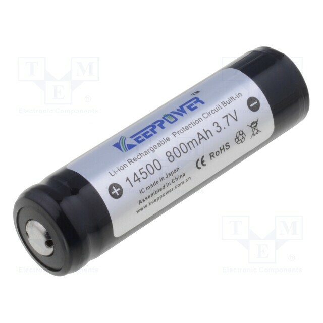 KEEPPOWER Re-battery: Li-Ion; 14500; 800mAh; 3