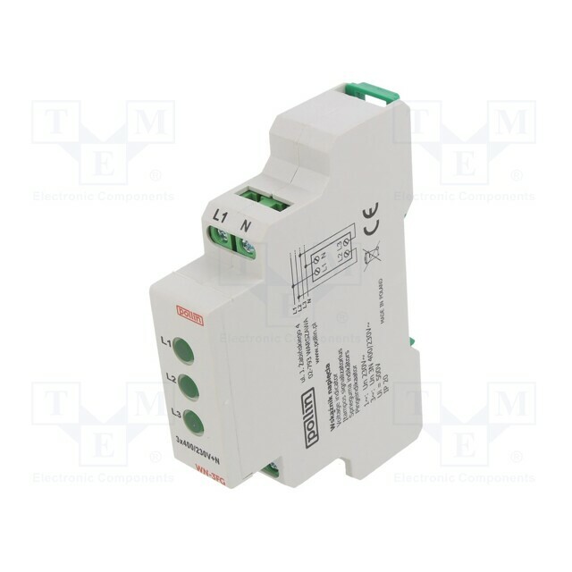 POLLIN Voltage indicator; 3x400VAC; IP20; for