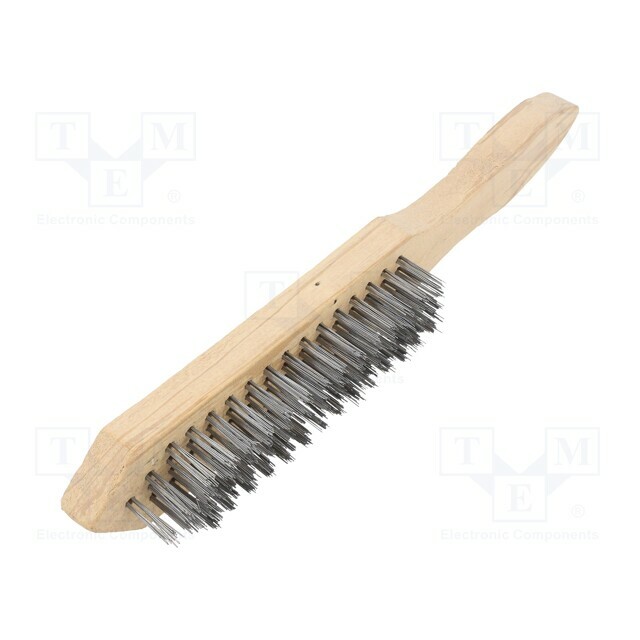 MEGA Brush; wire; zinc-plated steel; wood