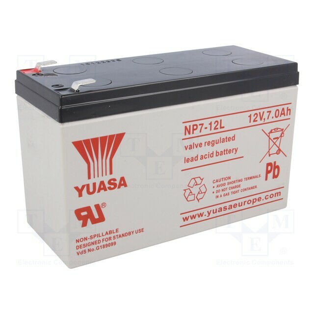YUASA Re-battery: acid-lead; 12V; 7Ah; AGM