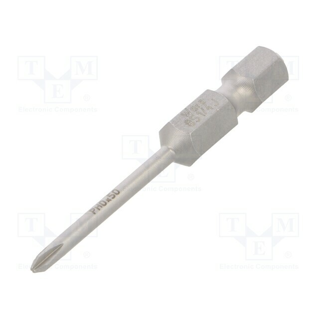 Screwdriver bit; Phillips; PH0; 1/4"; Overall