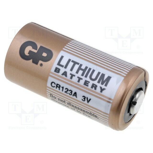 GP Battery: lithium; CR123A,CR17345; 3V