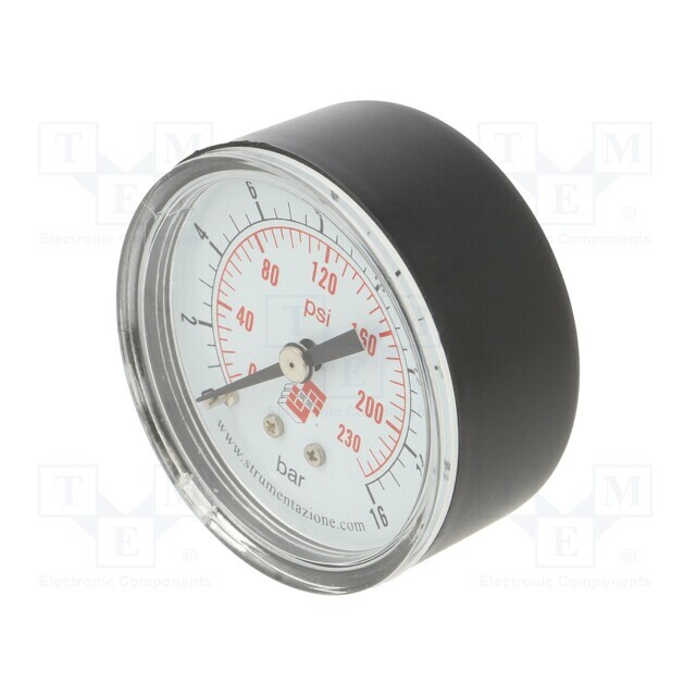 PNEUMAT Manometer; 0÷16bar; rear connection; Thread: