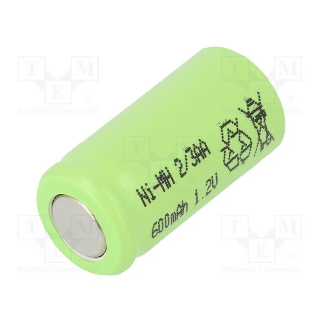 Re-battery: Ni-MH; 2/3AA; 600mAh; 1.2V