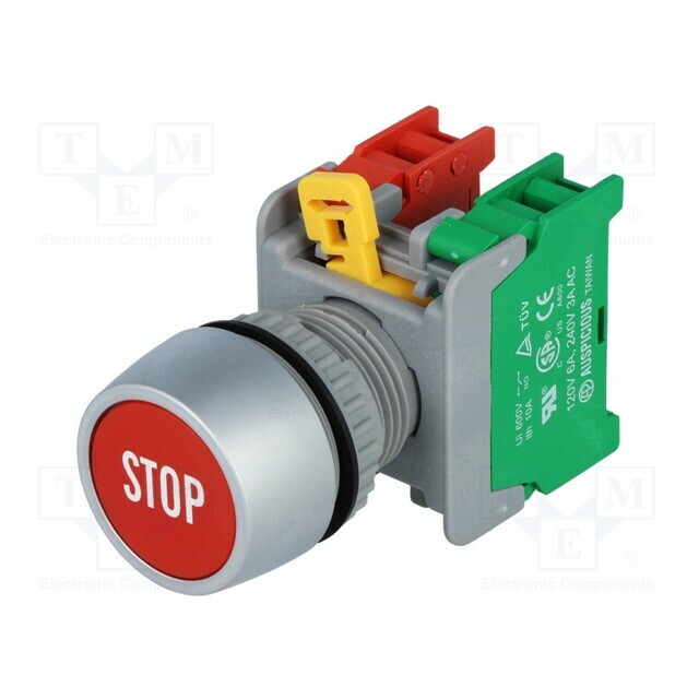 AUSPICIOUS Switch: push-button; 22mm; Stabl.pos: