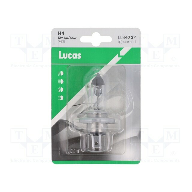 LUCAS Filament lamp: automotive; P43t; 60/55W