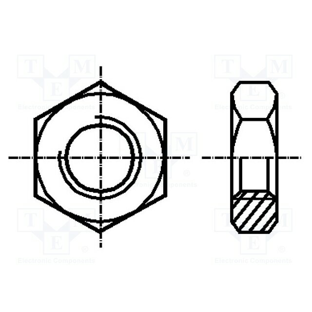 BOSSARD Nut; hexagonal; M8; 1; A2