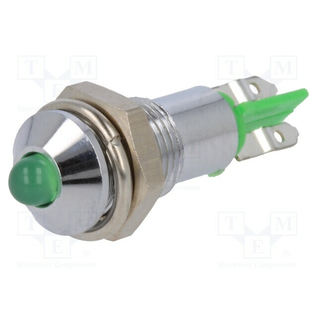 SIGNAL-CONSTRUCT Indicator: LED; prominent; green; 12÷14VDC