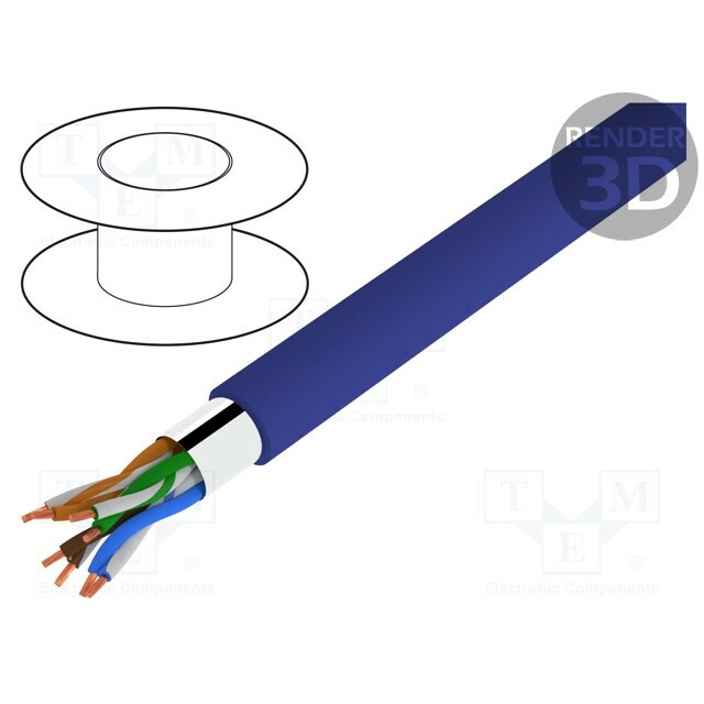 GOOBAY Wire; F/UTP; Cat 5e; 4x2x26AWG