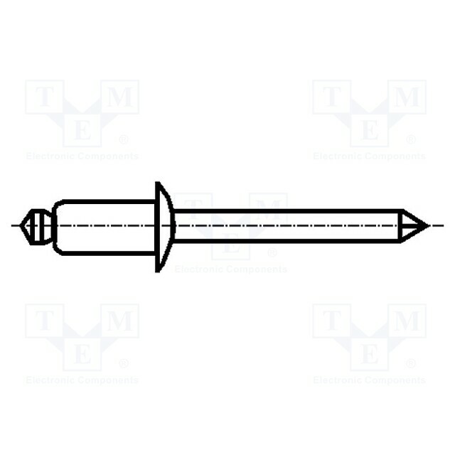 BOSSARD Rivet; aluminium; Rivet diam: 4