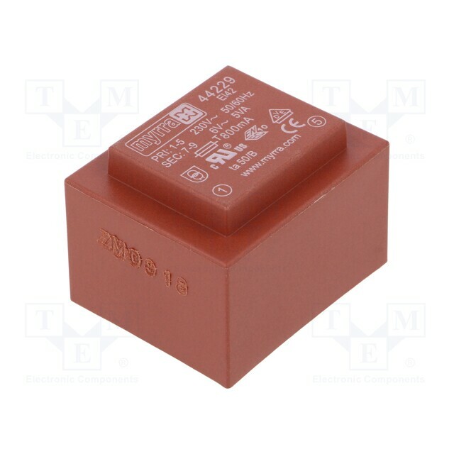 Transformer: encapsulated; 5VA; 230VAC; 6V; 833mA