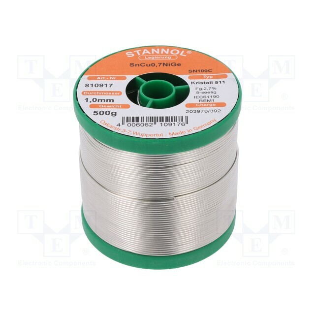 STANNOL Tin; lead free; Sn99,3Cu0