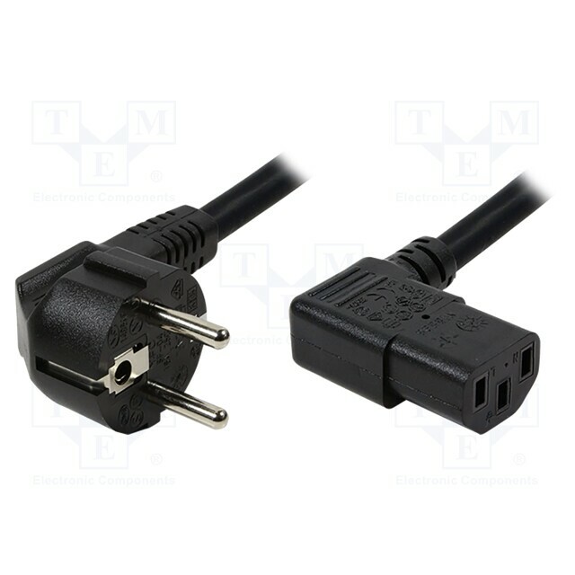 LOGILINK Cable; H05VV-F; 2m; black; 10A