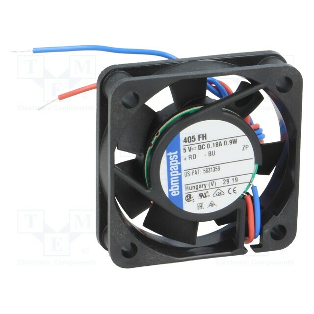 EBM-PAPST Fan: DC; 40x40x10mm; axial; 5VDC