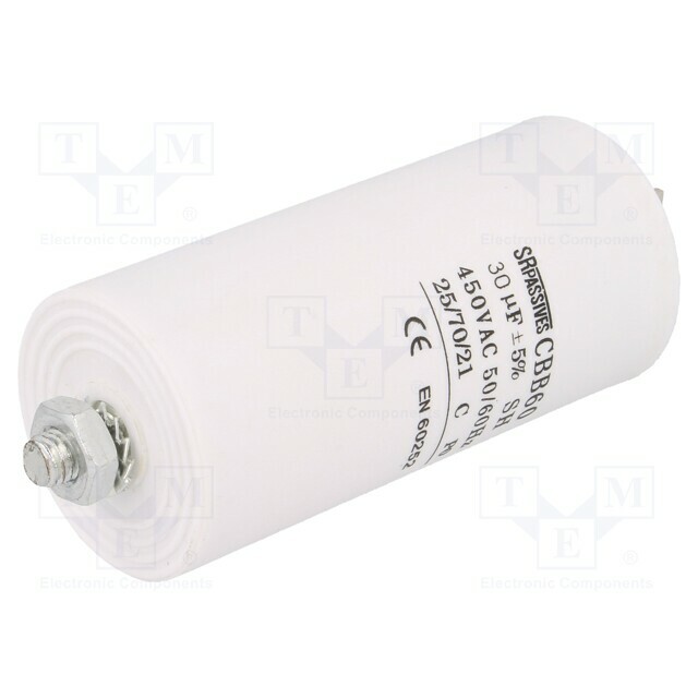 SR PASSIVES Capacitor: polypropylene; motors, run