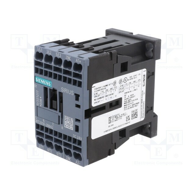 SIEMENS Contactor: 3-pole; NO x3; Auxiliary