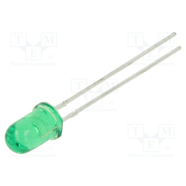 LUMEX LED; green; 5mm; 50mcd; 30°