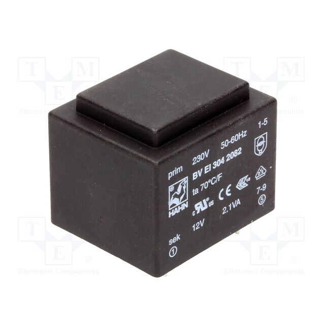 HAHN Transformer: encapsulated; 2.1VA; 230VAC