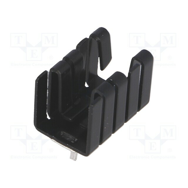 Heatsink: moulded; TO220; black; L: 19mm