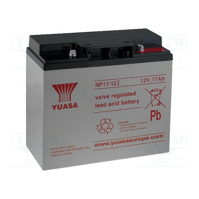 YUASA Re-battery: acid-lead; 12V; 17Ah; VdS