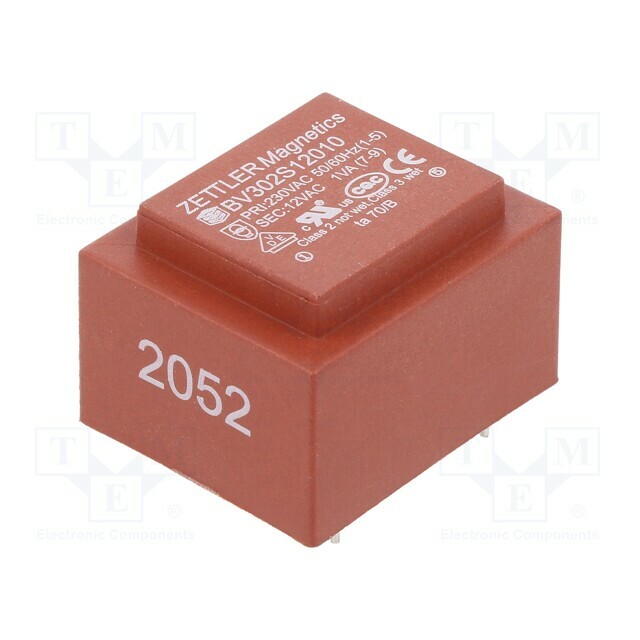 ZETTLER Transformer: encapsulated; 1VA; 230VAC; 12V
