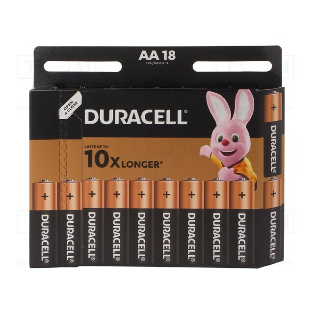 DURACELL Battery: alkaline; AA; 1.5V