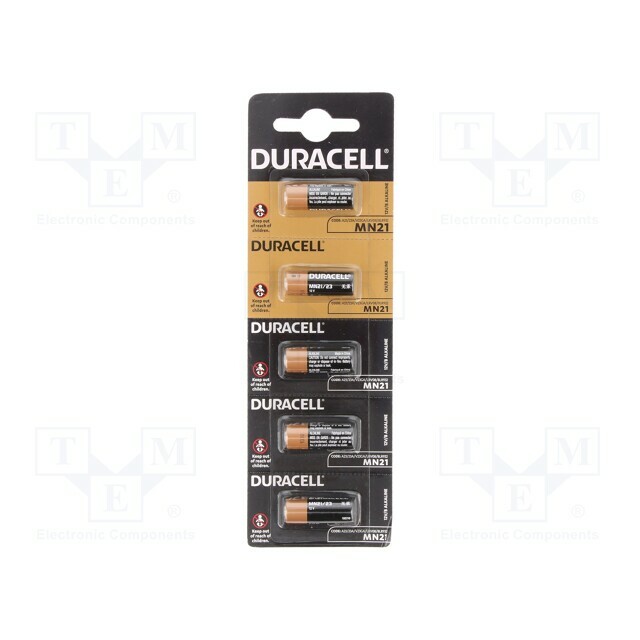 DURACELL Battery: alkaline; 23A,8LR932,A23